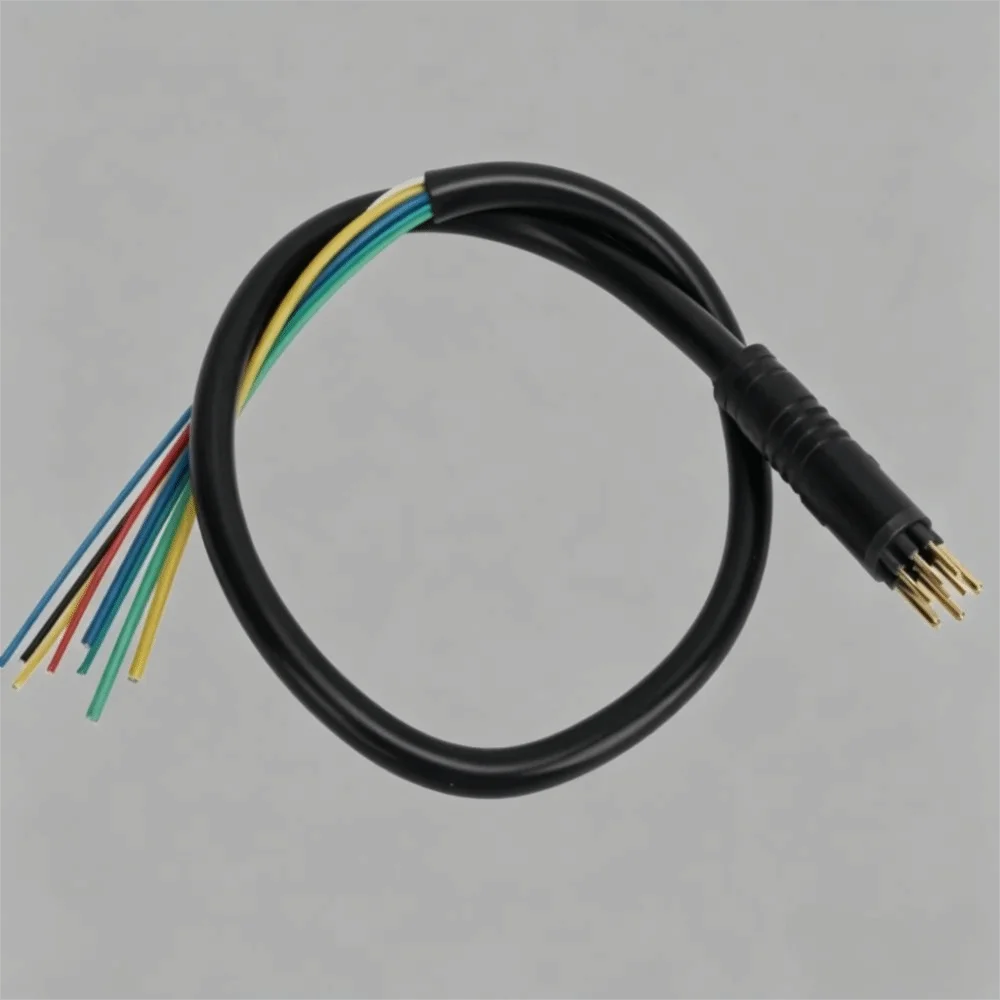 9 Pin Electric Motor Wire Waterproof Copper Electric Scooter Wire Black Lightweight Scooter Motor Wire For Change Bike To E-bike