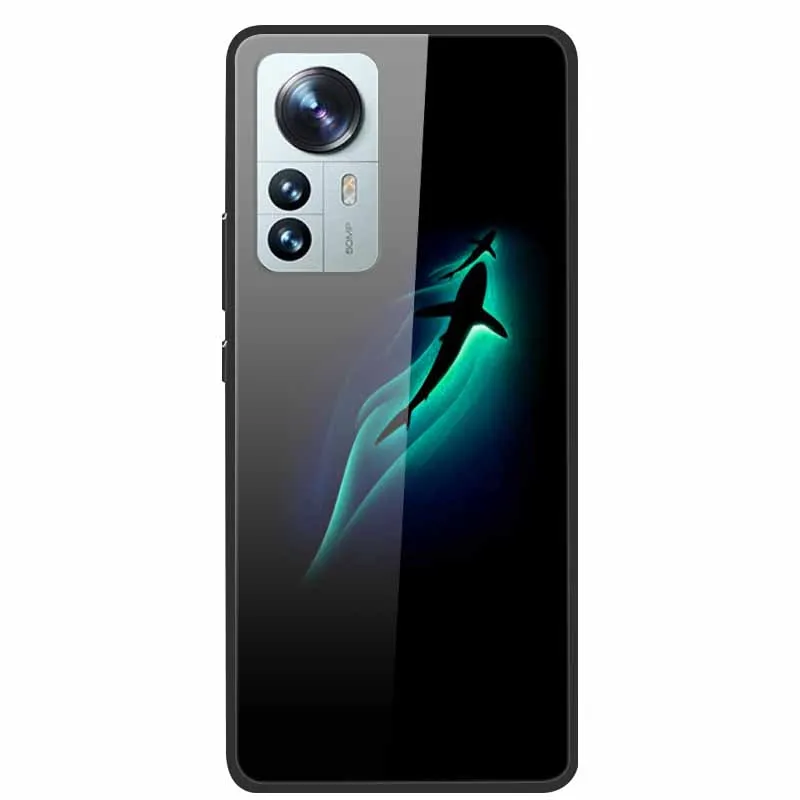 حافظة لهاتف Redmi Note 12S من الزجاج المقسى غطاء خلفي صلب لهاتف Xiaomi Redmi Note 12 Note 12 Pro 4G 5G حافظات هاتف Note12S 12 S 12Pro