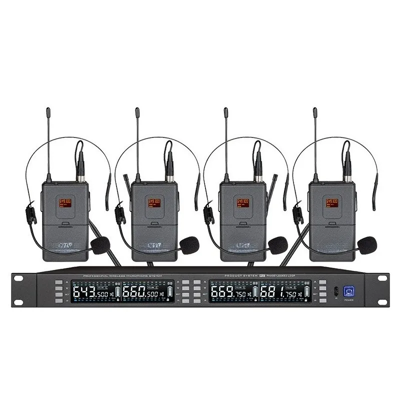 

one to four professional true diversity microphone wedding performance one to two collar clip head wearing headset handheld