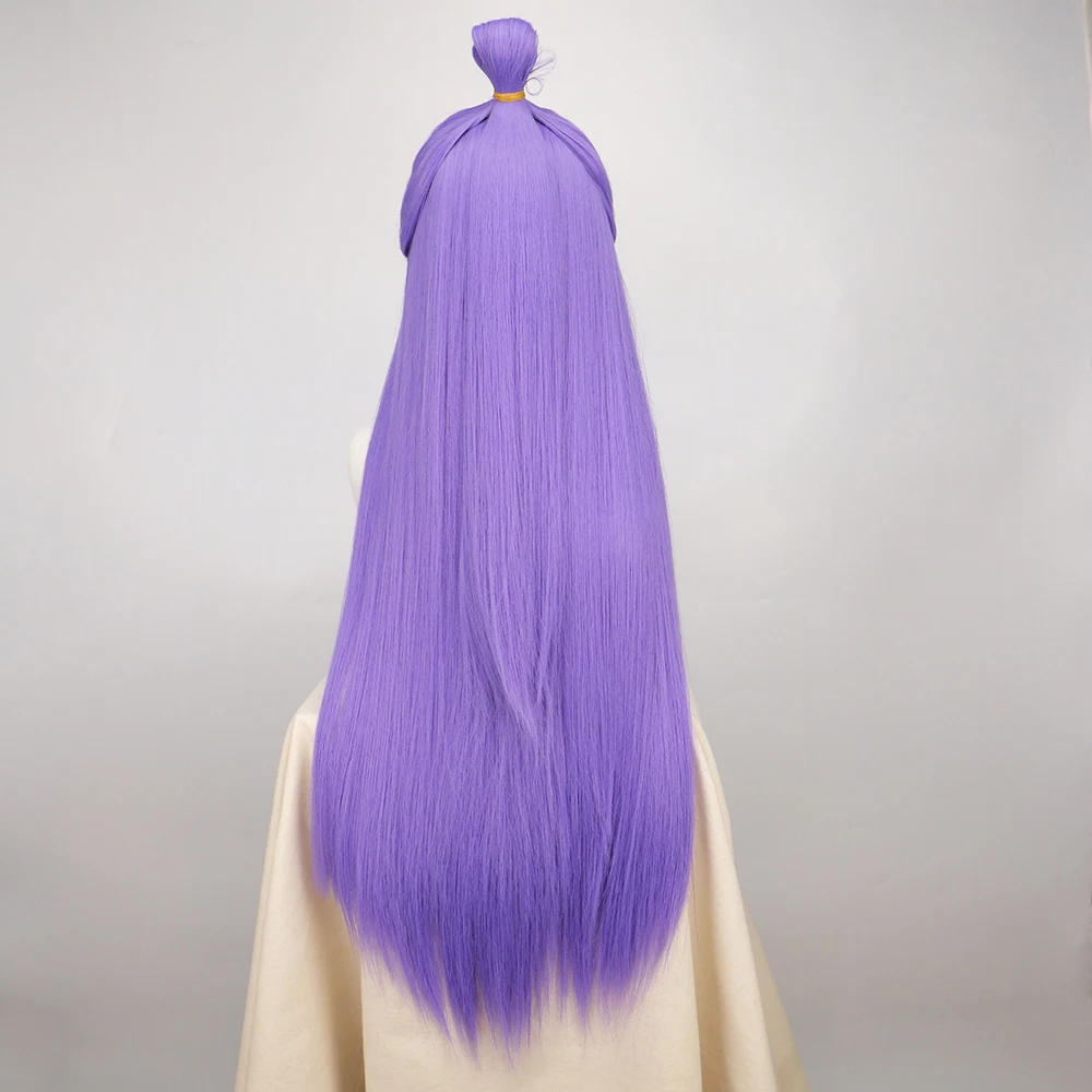 Film Nezha Aobing Parrucca Cosplay Viola Capelli Lunghi Copricapi Adesivo Ao Bing Puntelli Ne Zha 2 Festa di Halloween Donna Uomo Regali