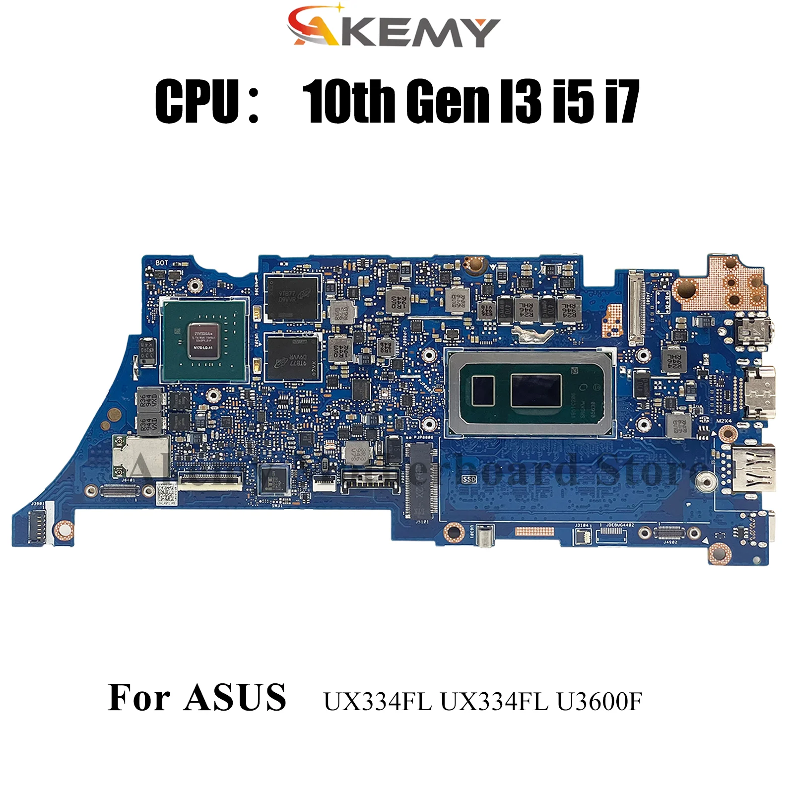 

Материнская плата UX334FL для ноутбука ASUS ZenBook U4600F UX334F U3600F UX334FL UX463FL с 10-го поколения I3 i5 i7 100% тест в порядке