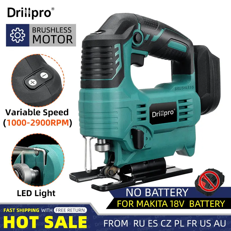 drillpro serra eletrica brushless portatil corte de madeira ferramenta eletrica de metal bateria 18v 65 mm 01