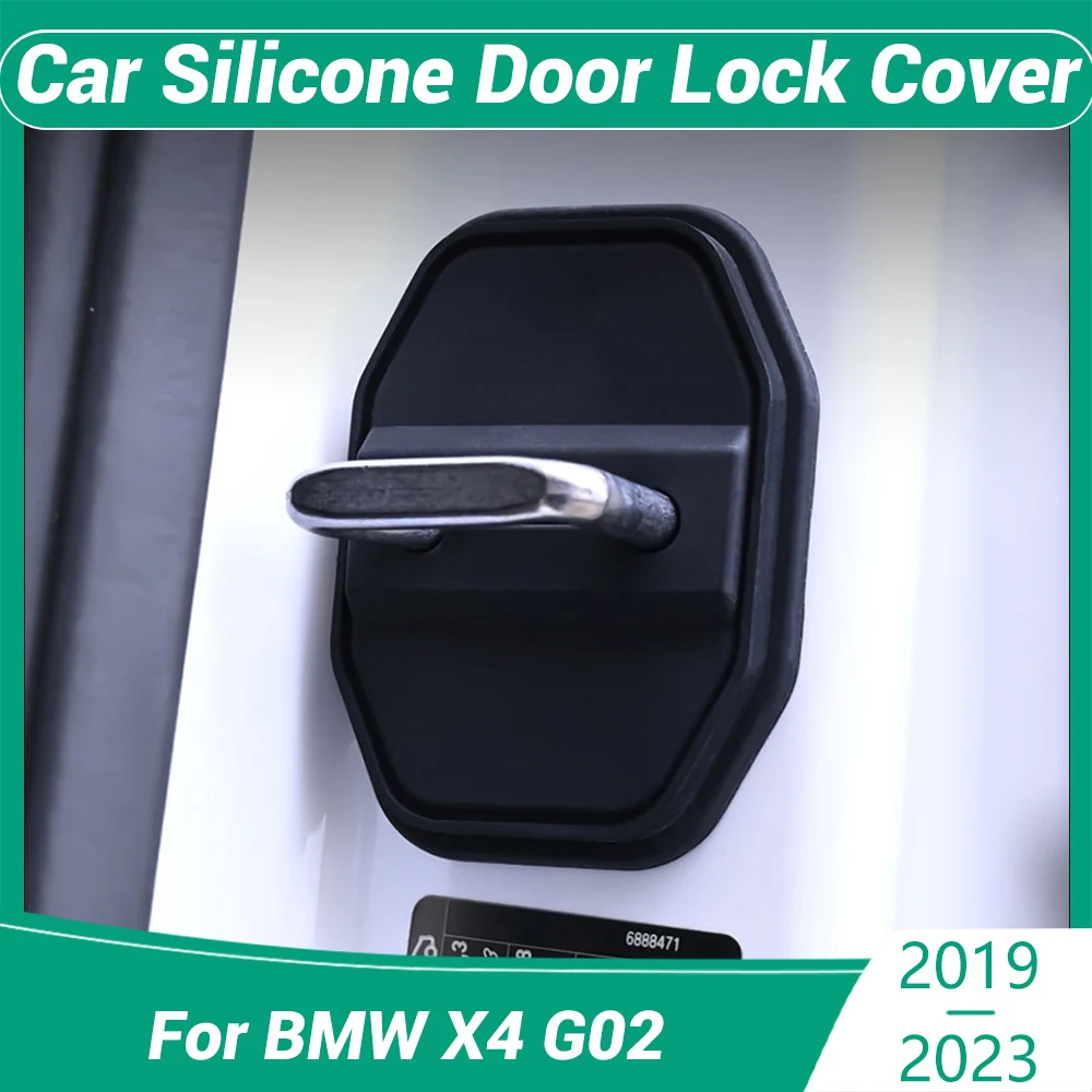 

Для BMW X4 G02 2019-2023 украшение автомобиля защитная крышка дверного замка украшения аксессуары силиконовая немая амортизирующая подушка