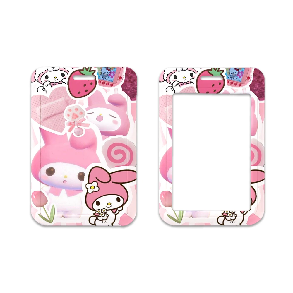 W Cinnamoroll ID kieszeń na karty smycz Sanrio dziewczęca zabezpieczenie na drzwi etui smycz na szyje etui na karty kredytowe poświadczenia akcesoria