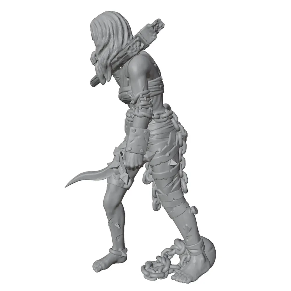 Figura de resina 75mm guerrero mutilado paracoleccionismo y rol
