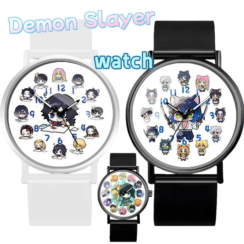 

Часы-указатель Demon Slayer, милые модные индивидуальные часы с героями мультфильмов для студентов и студентов, подарок на день рождения для друзей