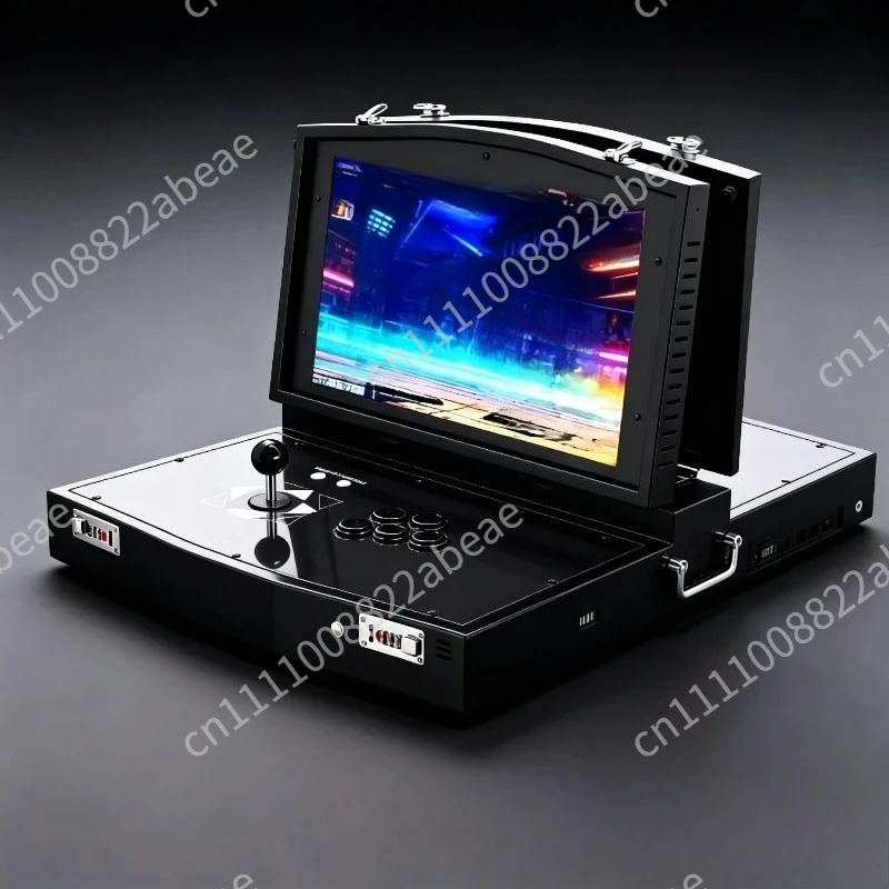 Dual Screen Arcade Table 2 Player Portable Joystick Console Dual Fight Stick Retro Game System for Home