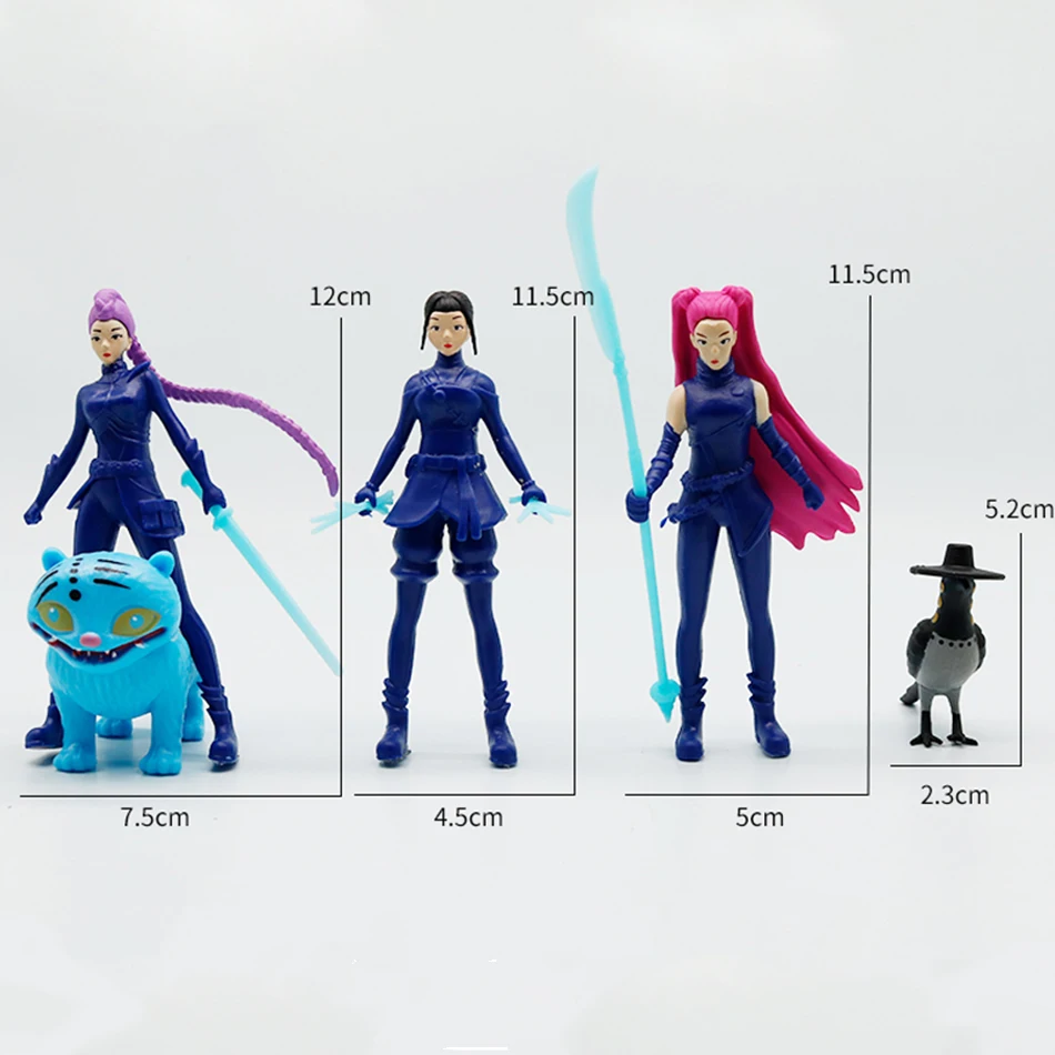 2025 Anime Kpop Demon Hunters Figure Rumi Mira Zoey Derpys Tiger Figurine Toy Cute Desk Decoration Statues Ornament Kid Gifts image 2