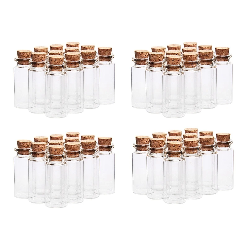 80 Pcs Vials Bottles Mini Glass Bottle With Cork Stopper Wish Bottles, For Weddings, Creations And Decorations(10Ml )