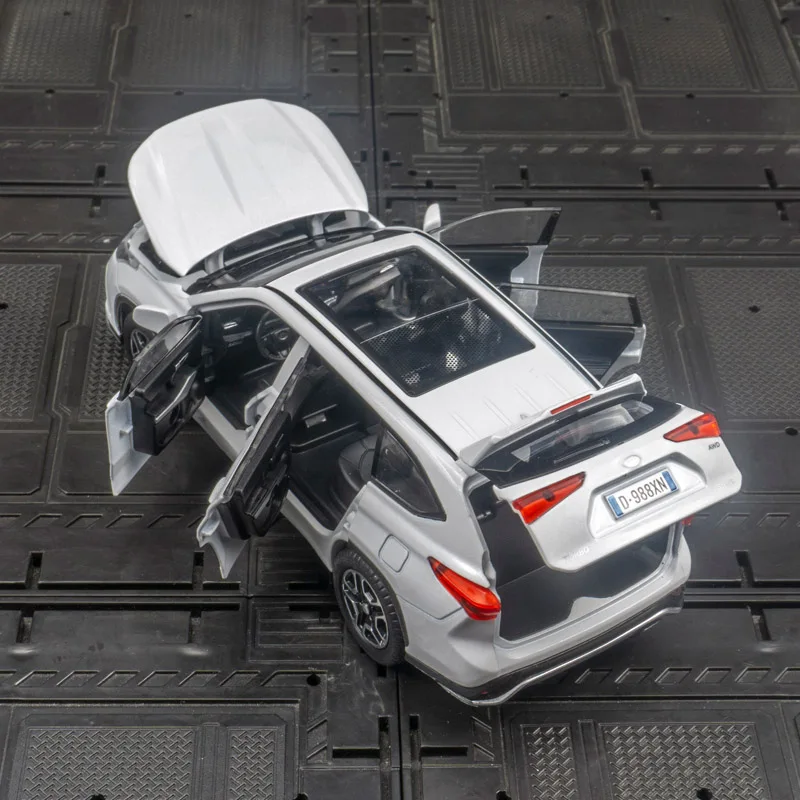 1:32 Toyota Crown Land Cruiser aleación todoterreno vehículo modelo accesorios de coche puertas y tapas de motor puede abrir juguetes para niños