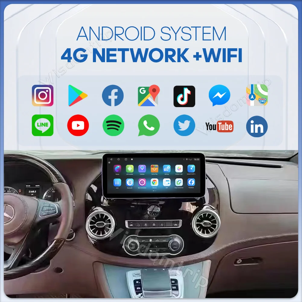 

12.3 inch For Mercedes Benz Vito W447 2014-2021 Smart Multimedia Video Player Radio GPS 4G WiFi Carplay+Android Auto Android13