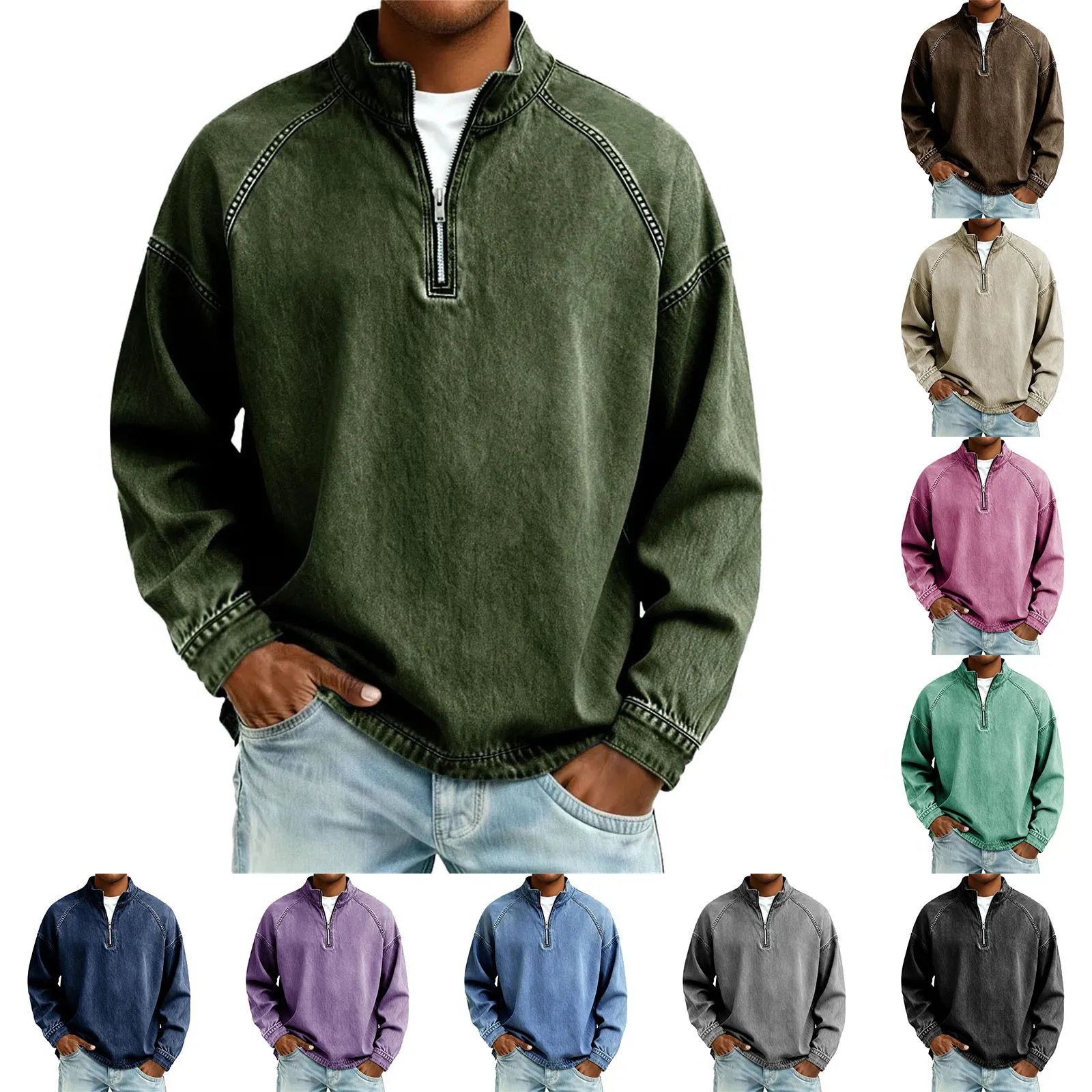 European Version 2026 Denim Men's Jacket Short Zipper Shirt Cleanfit Style Tourist Wear Neutral Gender Non-deformable Durable