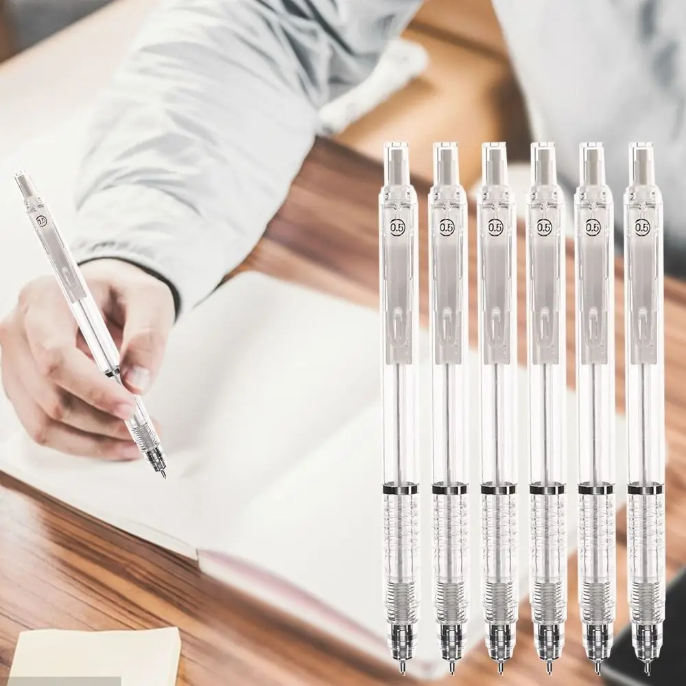 قلم رصاص ميكانيكي تلقائي شفاف ، قلم رصاص خاص للرسم البلاستيكي ، كتابة مدرسة المكتب ، لوازم فنية ، قرطاسية ، 0.5 مللي متر ، 0.7 مللي متر #6