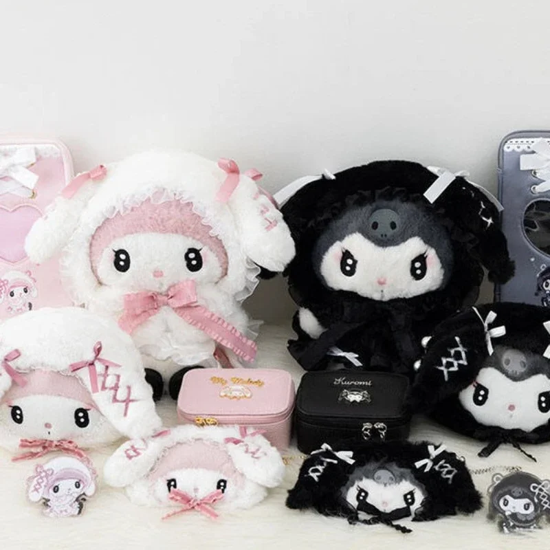 1PC Sanrio Kuromi My Melody Plush ID Card Set Kawaii Idol Photo Pendant Keychain Bus Student ID Card Holder Card Cover 16x3x8cm