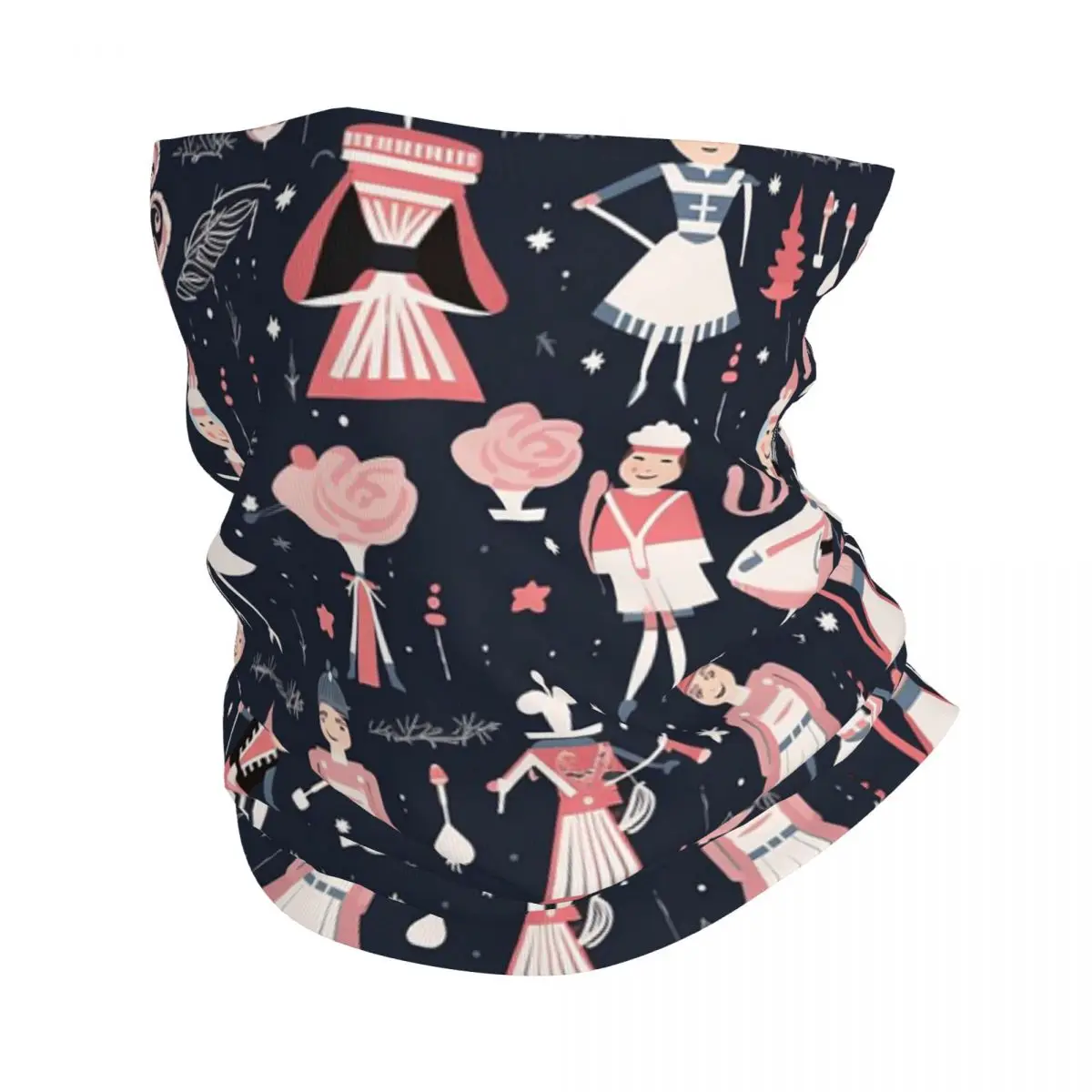 Christmas Nutcrackers Stars Ballerina Violin Bandana Neck Cover Printed Mask Scarf Multifunction Headwear Running Unisex Winter