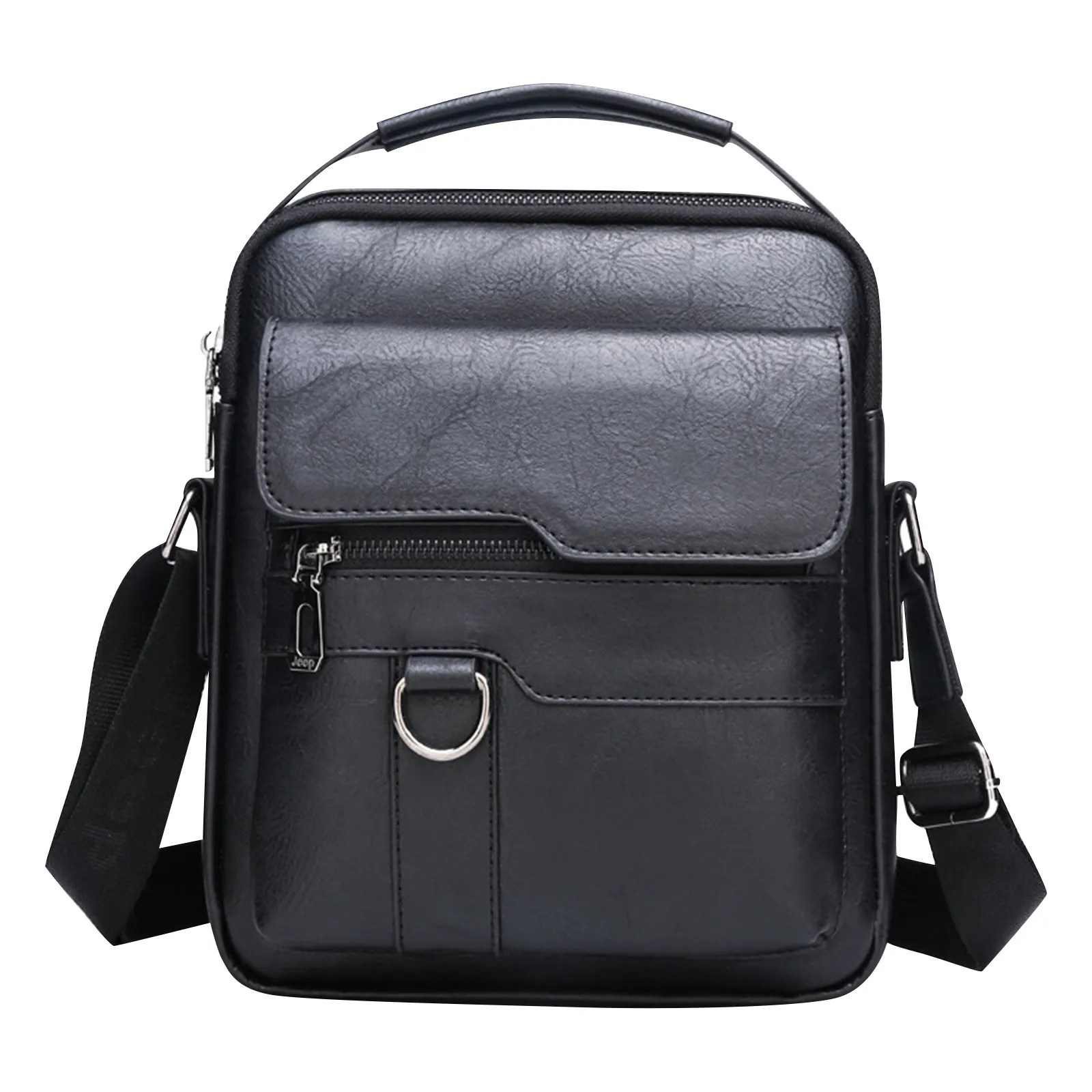 

Men'S Portable Leather Messenger Bag Mature Atmosphere Cross Bag Retro Trend Shoulder Handbag Suitable For Travel Business