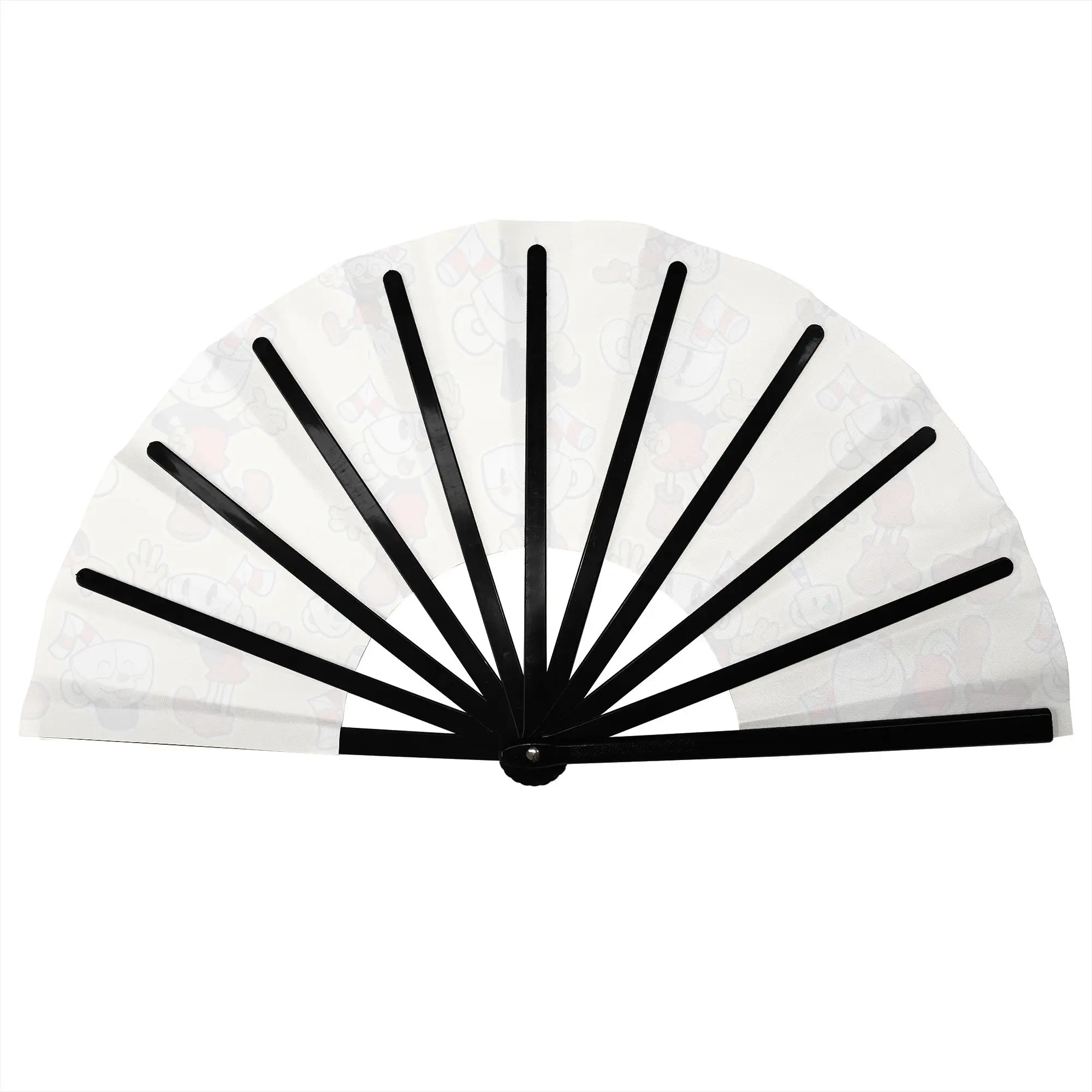 Hot Classic Anime C-Cupheades Folding Fan Oriental Art Vintage  High-Quality Polyester Fans Gift Exquisite Decorative Hand Fan