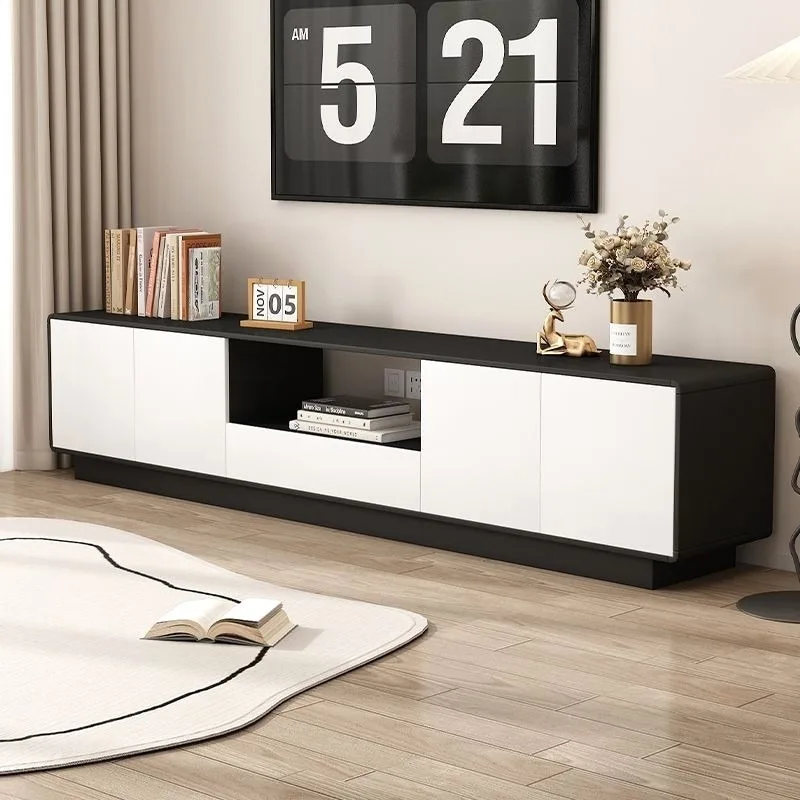 

Тумба под телевизор из массива дерева, простая современная напольная тумба, шкафчик с закругленными углами, низкий шкаф для гостиной, спальни, балкона