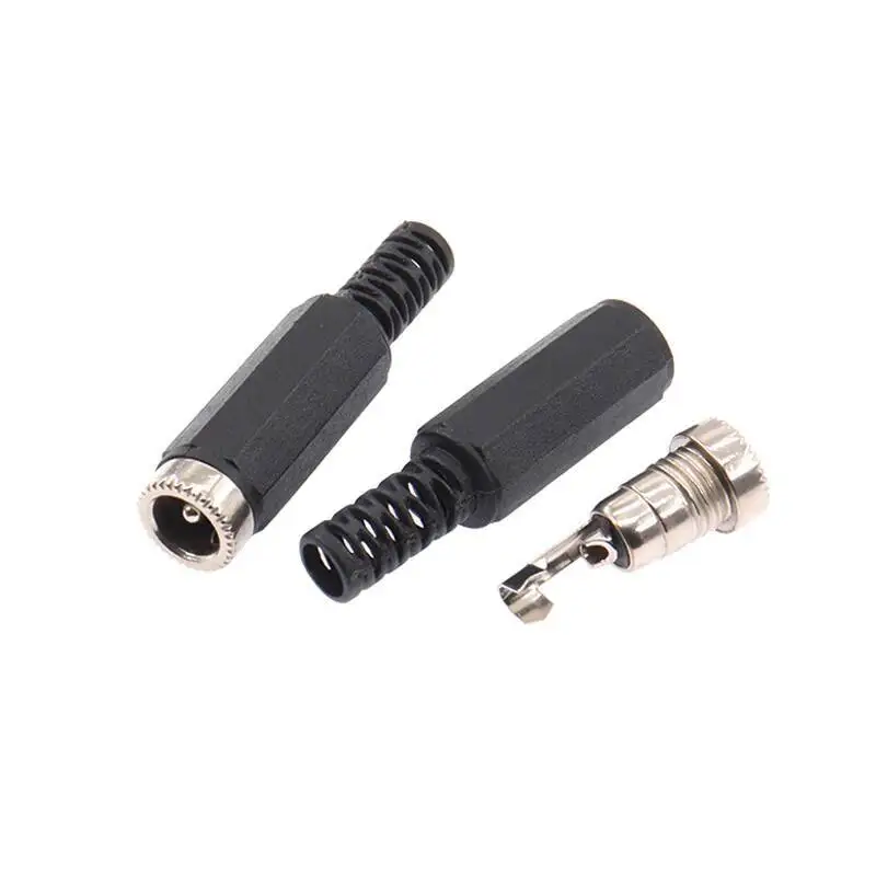 2~5 Stück DC-Stromversorgungsstecker, männlich und weiblich, Anschlussbuchse YX5.5-2.1/2.5mm, runde Öffnung, Überkopf-Docking – Detail 2