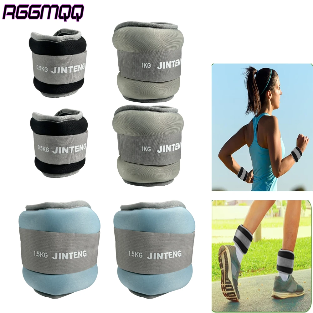 

1Pair Wrist Ankle Weights - 1kg/2.2LBS,2kg/4.4LBS,3kg/6.6LBS Strength Training Wrist/Leg/Arm Weight-Adjustable Strap for Jogging