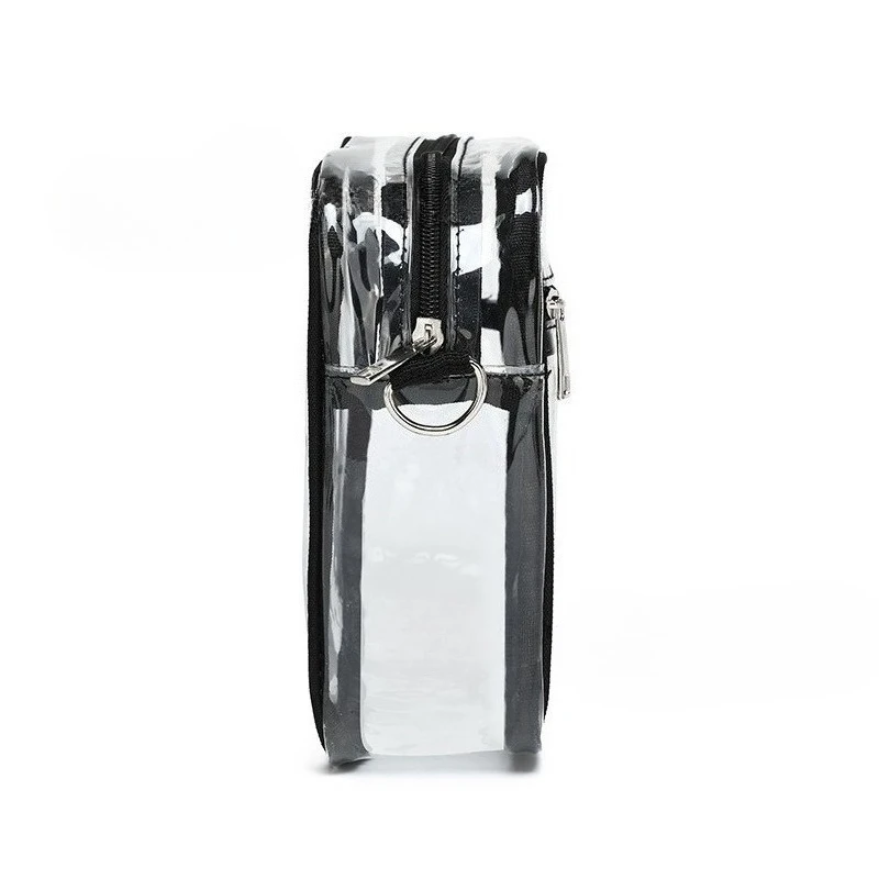 حقيبة خصر رياضية من مادة PVC، حقيبة تخزين خارجية، مقاومة للماء، محمولة، حقيبة شفافة ذات سعة كبيرة للياقة البدنية والجري.