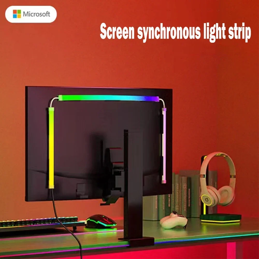 Backlight Lamp for Monitor Smart Ambient PC Display Sync LED Strip Light RGB Dream Color Used for Computer Atmosphere Decoration