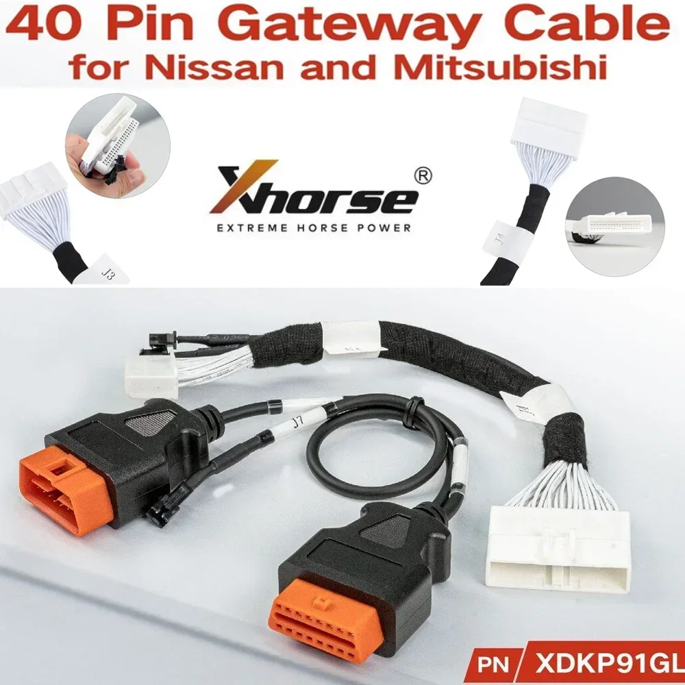 Xhorse XDKP91GL 40 Pin Gateway Cable for Nissan/Mitsubishi AKL work with Max Pro, VVDI Key Tool Plus Pad