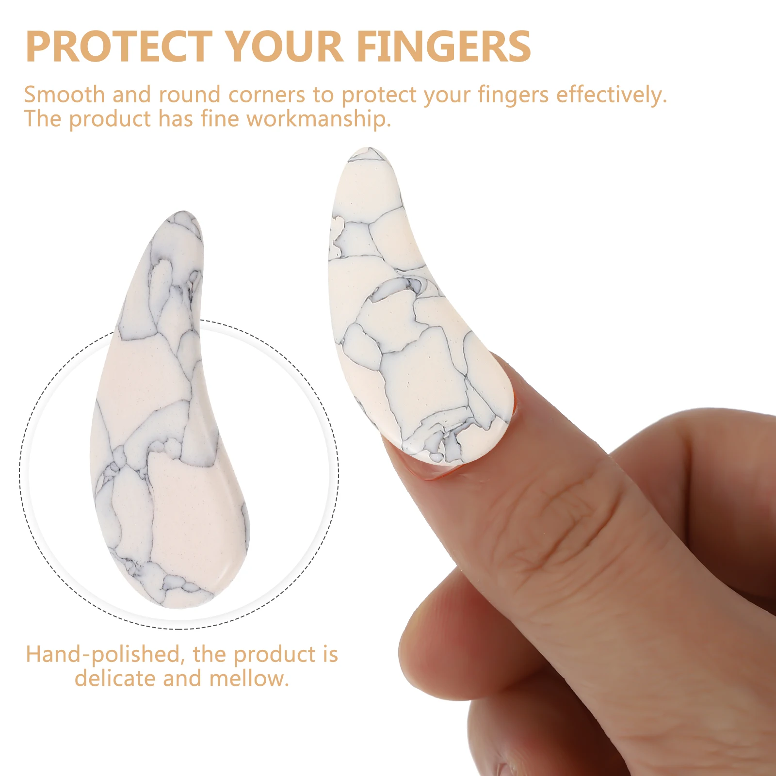 

8 Pcs Guzheng Nails Fake Accessories Premium Finger Picks Bandage Pipa Abs Child Protectors