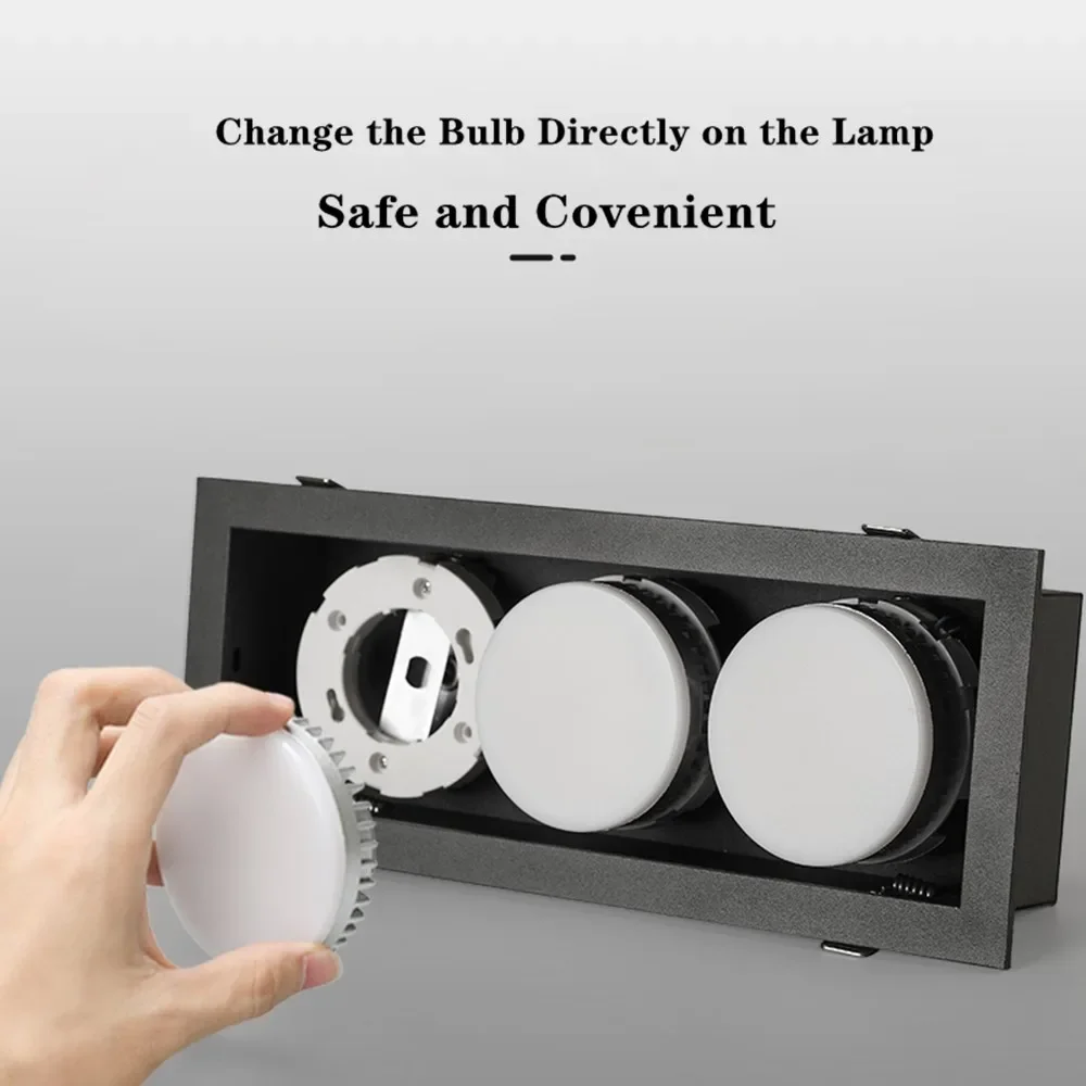 

Led Recessed Downlight GX53 Bulb Replace Freely Spot Led Ceiling Lamp 1 head/2 head/3 head Indoor Room Lighting For Living Room