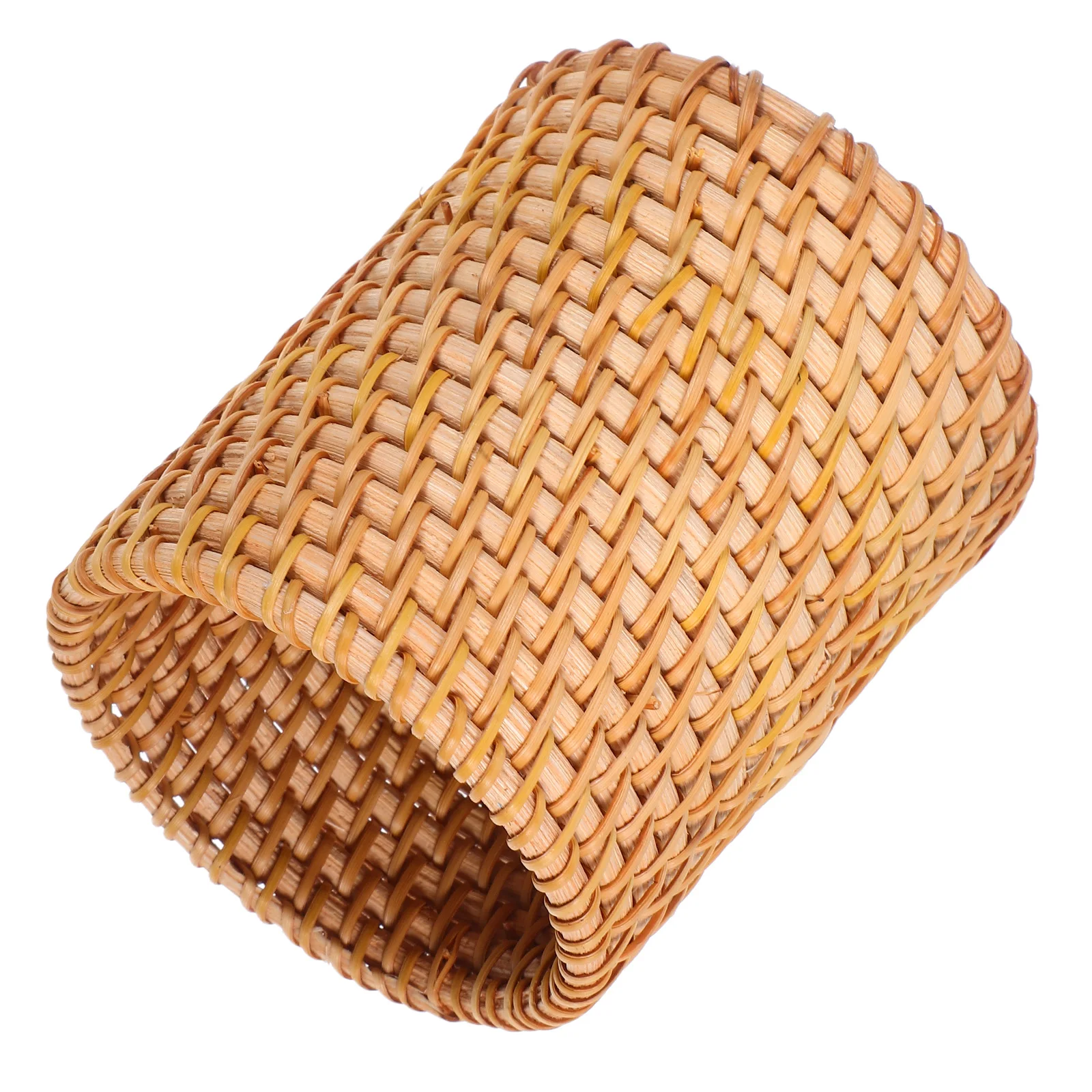 

Retro Rattan Pen Holder Cylinder Pots Office Desk Accessories Aesthetic Makeup Brush Vintage