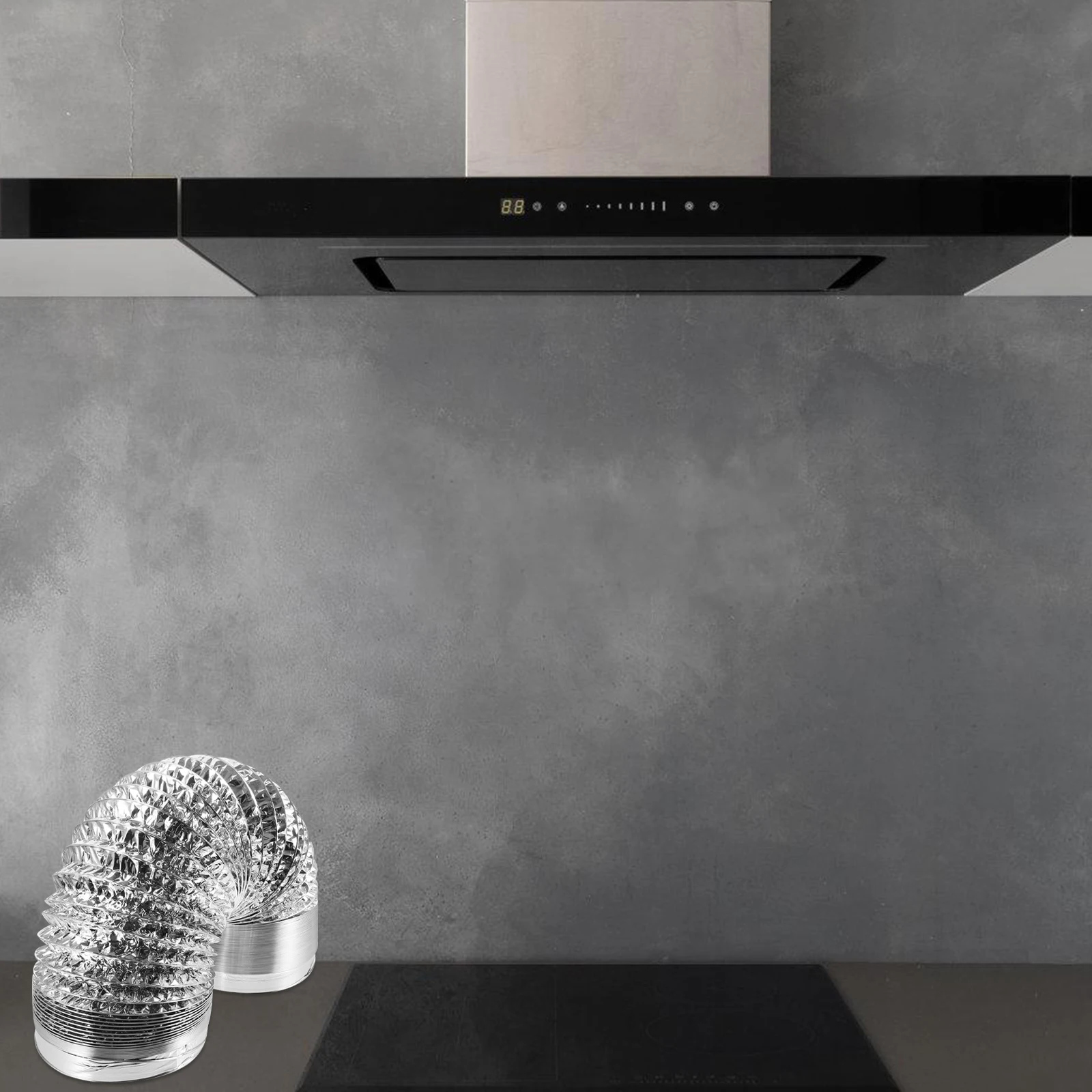 

1Pcs 3M Heavy Duty Aluminum Foil Ducting 180Mm Silver Flexible Vent Hose for Hvac Bathrooms Kitchens Grow Rooms Air Tight