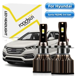 【For Hyundai Santa FE(DM) 3rd Gen】LED Car Headlight Bulbs H7 Hi/Lo Beam 6500K White 26000LM 400% Super Bright Plug And Play