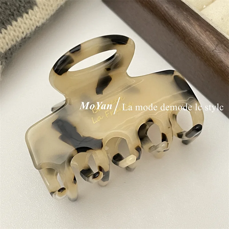 

Корейская заколка для волос из ацетата, средний коготь для принцессы, укладка до половины, высокий держатель для хвоста, изысканный