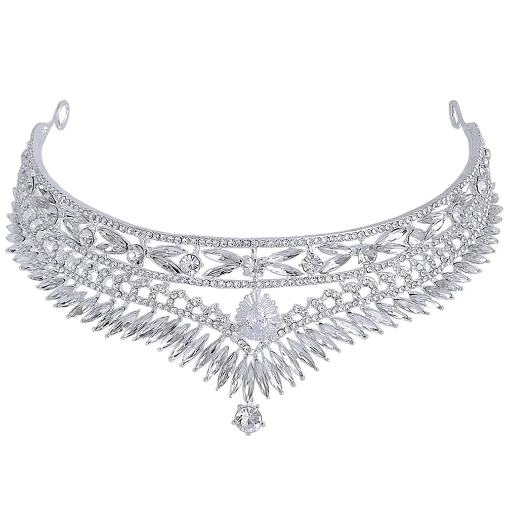 

Rhinestone Wedding Crown Bridal Headpiece Sparkling Hair Jewelry Crown For Bride Bachelorette Gifts Crowns Women Pageant