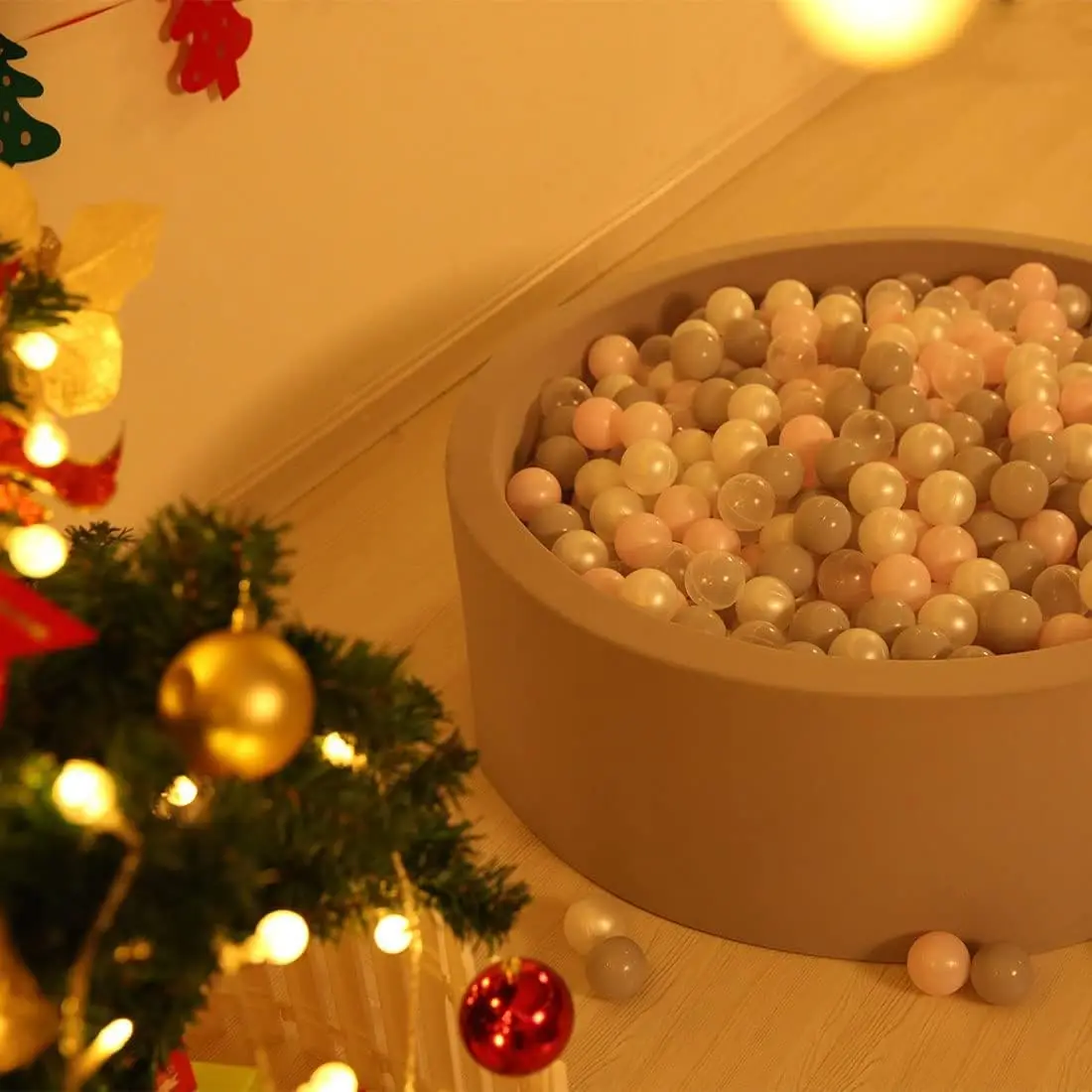 Bolas de plástico para niños pequeños, parque infantil, piscina, rosa, blanco, gay y transparente, 100 bolas