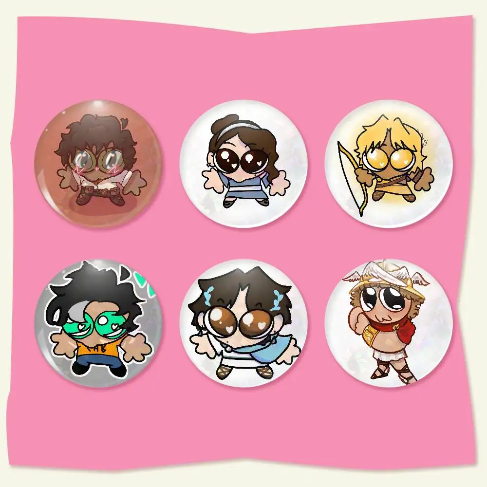 Hermes E-Epic The M-Musical 75x75 25x25 Mm Cartoon Round Brooches On Backpack Shirt Accessories Jewelry Badge Gift For Friends
