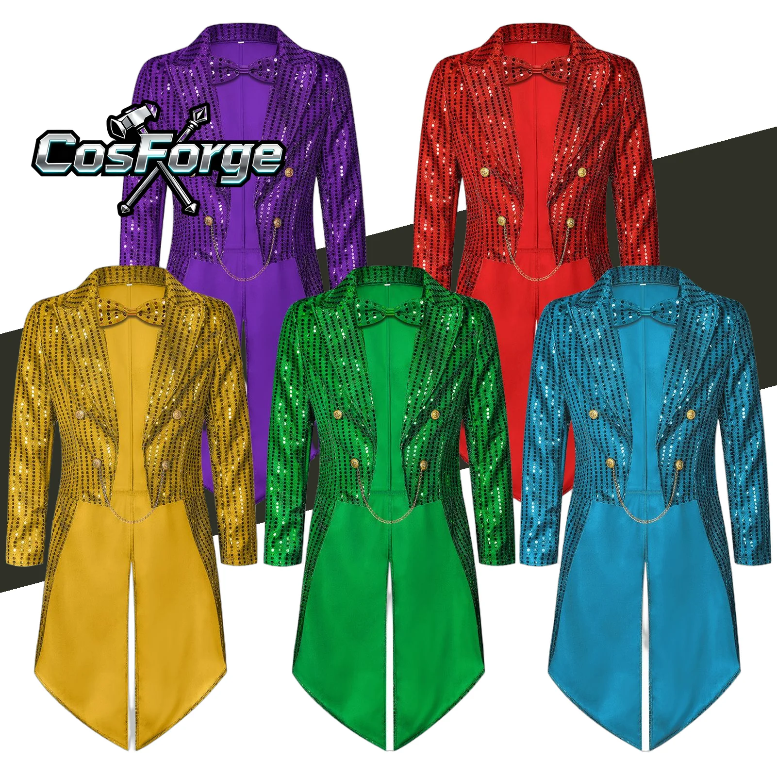 

St Patrick Leprechaun Cosplay - Hat Tuxedo Jacket Tie Pants Halloween Outfits