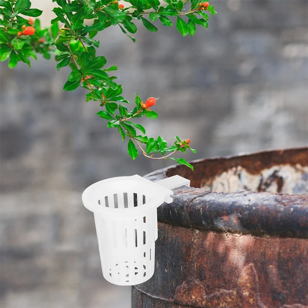 

4Pcs Wall Mounted Hydroponic Baskets Plastic Aquarium Plant Holders Space Saving Root Growth Observation Indoor Decor