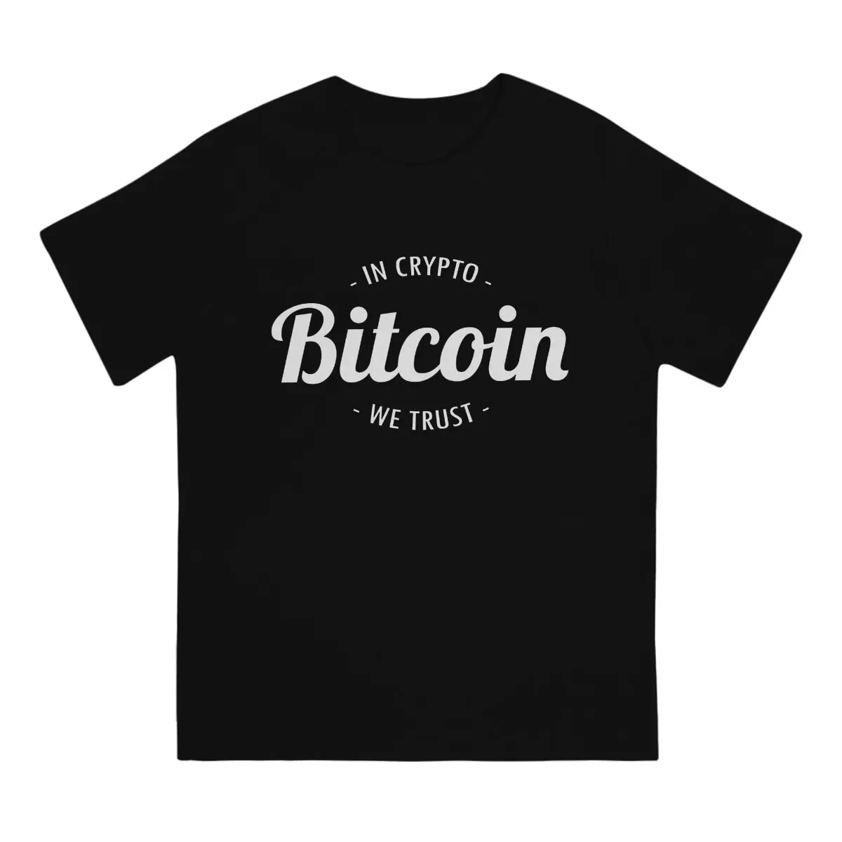 In Crypto We Trust Tapestry Bitcoin Cryptocurrency Meme T Shirt Alternative Crewneck TShirt Polyester Tops