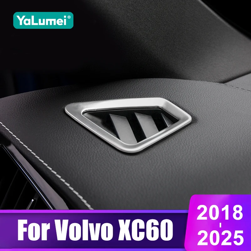 Für Volvo XC60 2018 2019 2020 2021 2022 2023 2024 2025 Auto Dashboard Klimaanlage Vent Outlet Abdeckung Edelstahl zubehör