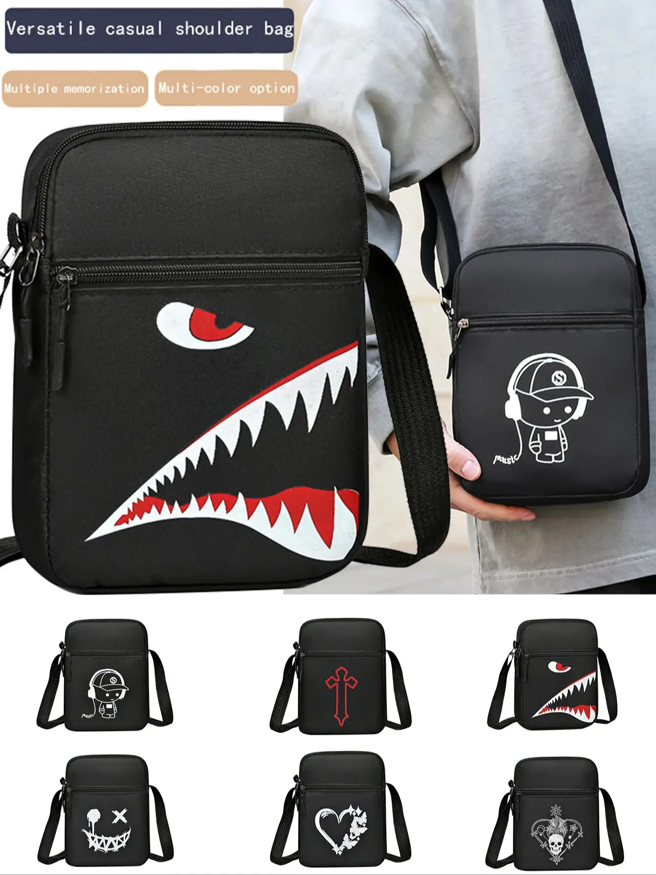 Unisex Mini Crossbody Bag - Compact Phone Pouch with Adjustable Strap (Neck/Waist Wearable) for Men & Women