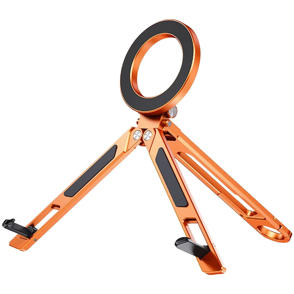 Multi Angle Adjustable Phone Stand Compatible with Tablets and Smartphones Strong Magnetic Fixation in Aluminum Body