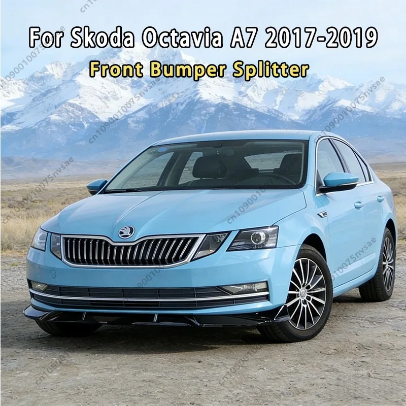 

Для Skoda Octavia A7 MK3.5 5E TDI TSI 2017-2019: Накладка на передний бампер, сплиттер, диффузор, защитная накладка, тюнинг