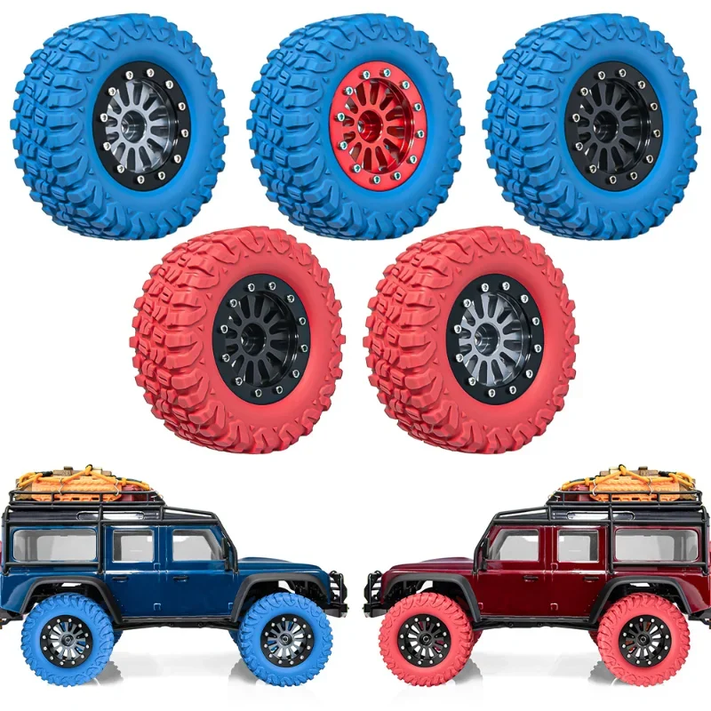 65mm Tyre 1.45-inch Bar Shaped Wheel Hub Parkway for  1/18TRX4M 1/24 SCX24 FMS Ascent-18 Metal Upgrade Parts Kit RC Car
