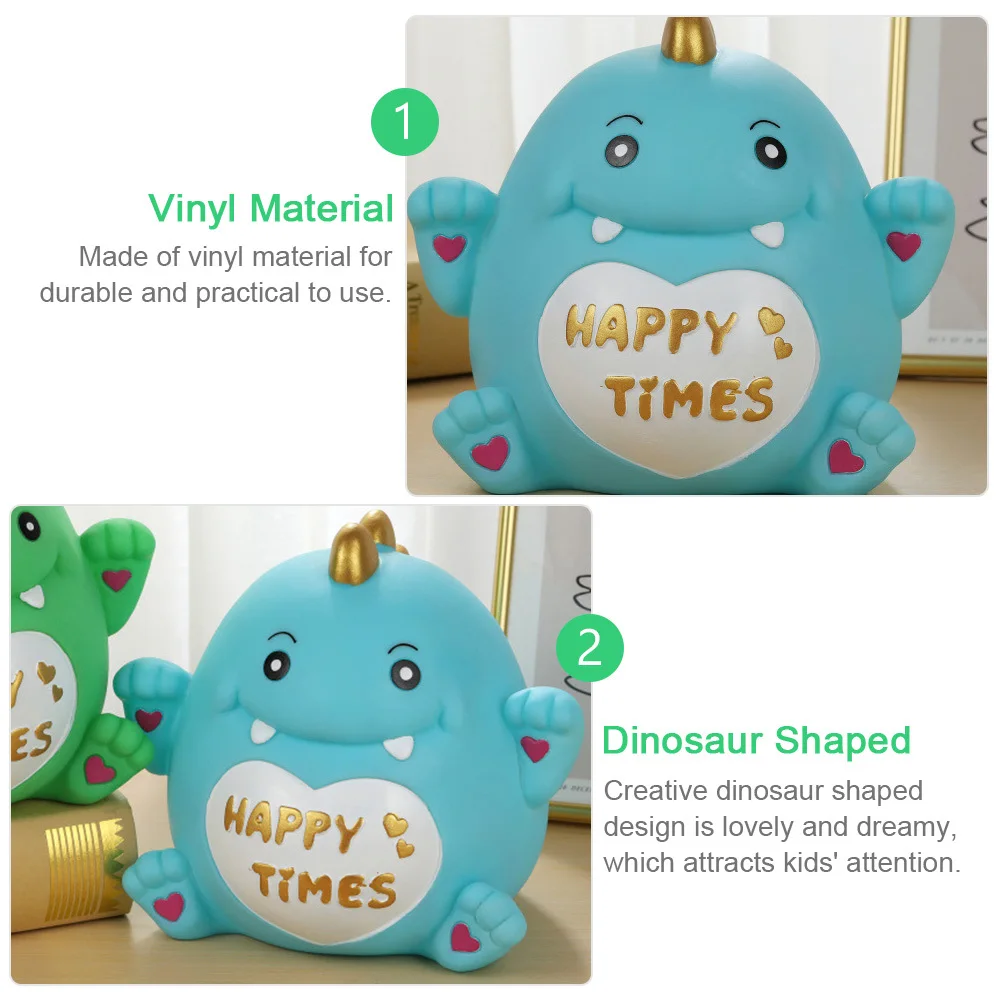 ديناصور على شكل قطرة واقية حصالة على شكل حيوان الفينيل حصالة للأطفال غرفة ديكور ديناصور توفير وعاء بنوك المال #3
