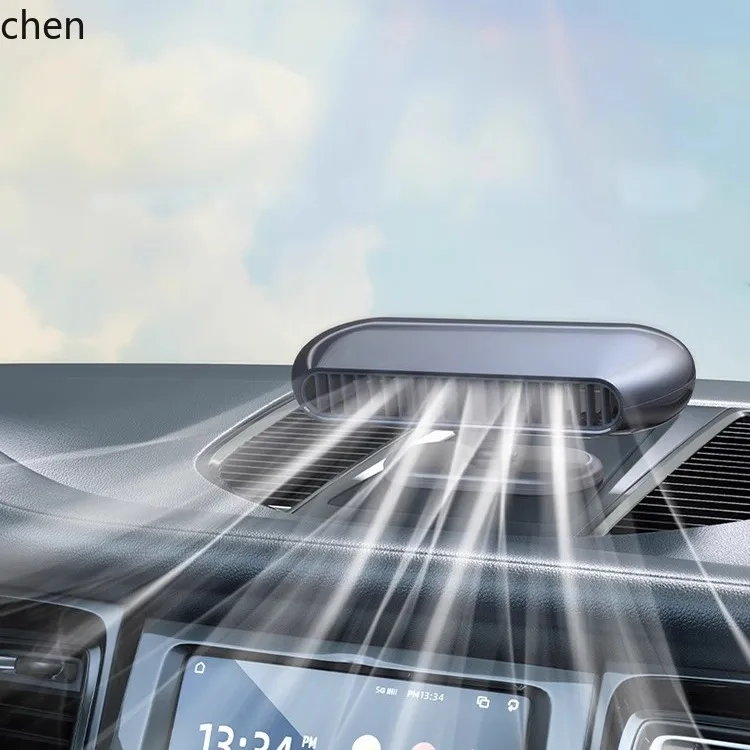 

HTT Car Air Conditioner Fan Mobile No Installation Office Hanging Screen Desktop Bladeless Cooling 24 Large Truck Portable with