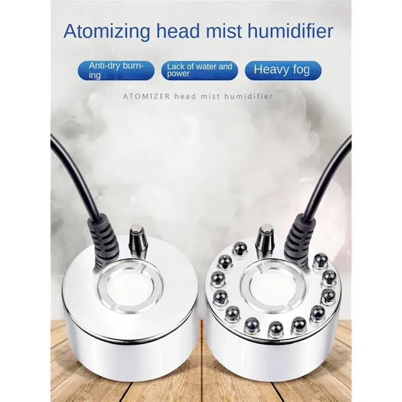 

FULL-Humidifier With Adjustable Mist Output Ultrasonic Atomizer For Rock Gardens, Bonsai, Includes Transformer US Plug