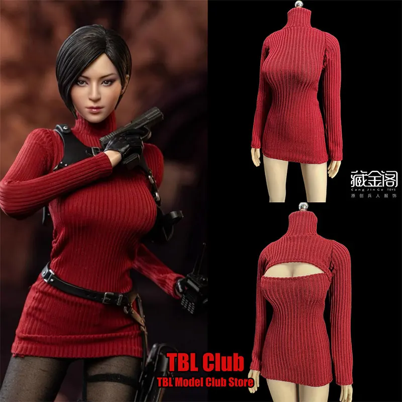 

Масштаб 1/6, сексуальный женский красный свитер с высоким воротом и длинными рукавами, длинные носки выше колена, сапоги на высоком каблуке, подходят для 12-дюймовой экшн-фигурки куклы