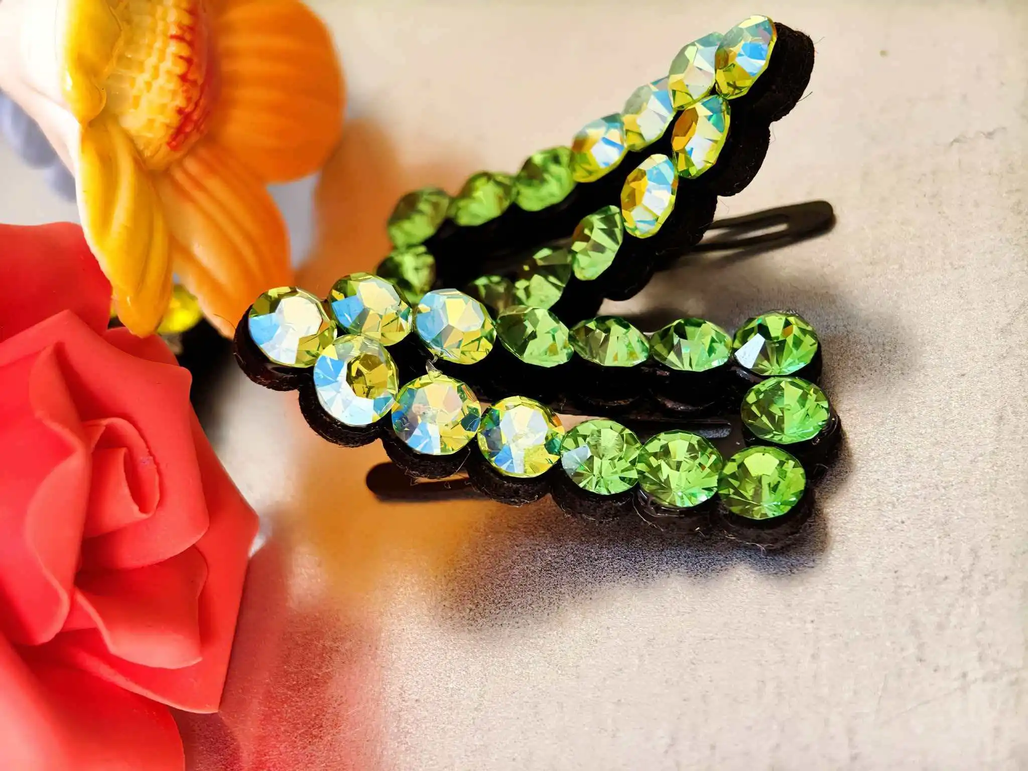 

Высокоотражающие стеклянные заколки для волос, цветные аксессуары для волос, заколки с кристаллами и стразами