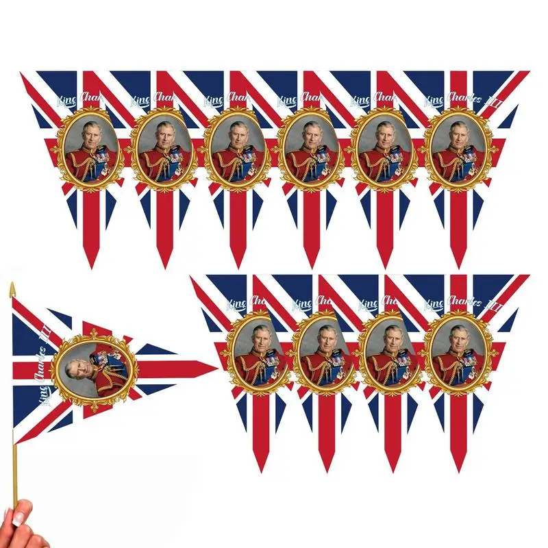 King Charles Bunting New King Charles Union Jack Flag King Flag 8.2ft King Charles 3rd Coronation Flag Our New King To Be Large